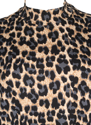 Zizzi FLASH – Langärmeliges Kleid mit Rollkragen, Leopard Print, Packshot image number 2