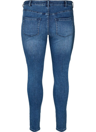 Zizzi Super-Slim-Sanna Jeans mit Nietendetails, Blue Denim, Packshot image number 1