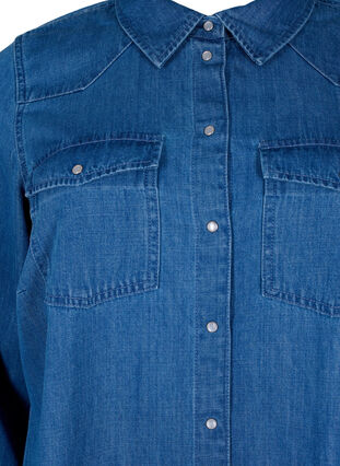 Zizzi Jeanskleid mit Knöpfen, Blue denim, Packshot image number 2