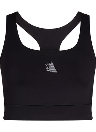 Zizzi Racerback-Sport-BH, Black, Packshot image number 0