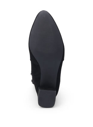 Zizzi Extra-Weite - Knöchenstiefel aus Wildleder mit Absatz, Black, Packshot image number 5