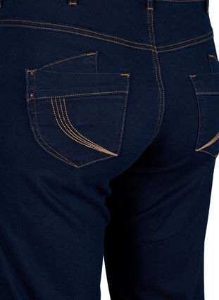 Zizzi Regular Fit Gemma Jeans mit hoher Taille, Blue denim, Packshot image number 3