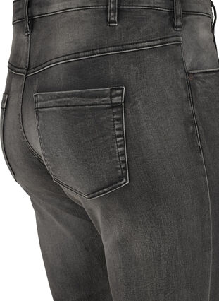 Zizzi Schmale Passform Emily Jeans mit normaler Taille, Dark Grey Denim, Packshot image number 3