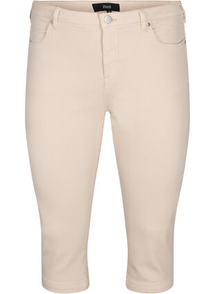 Zizzi Eng anliegende Emily Capri Hose, Oatmeal, Packshot image number 0