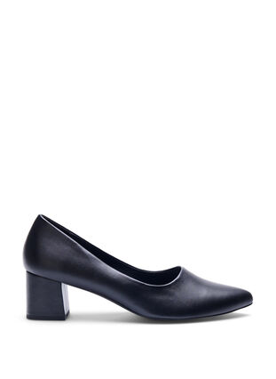 Zizzi Extra-Weite - Lederspangenpumps mit spitzer Zehe, Black, Packshot image number 0