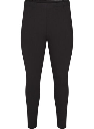 Zizzi Gefütterte Baumwollleggings., Black, Packshot image number 0