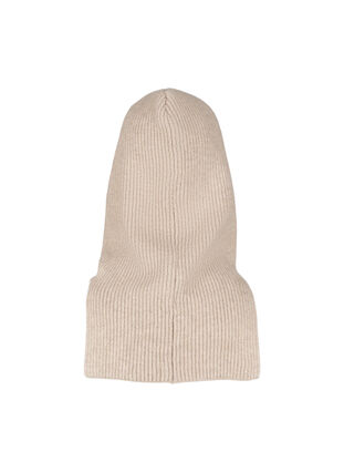 Zizzi Gestrickte Balaclava mit Kordelzug, Silver Mink, Packshot image number 1