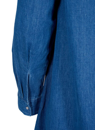 Zizzi Jeanskleid mit Knöpfen, Blue denim, Packshot image number 3