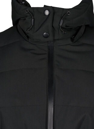 Zizzi Ski-Jacke mit Kapuze und Gürtel, Black, Packshot image number 2