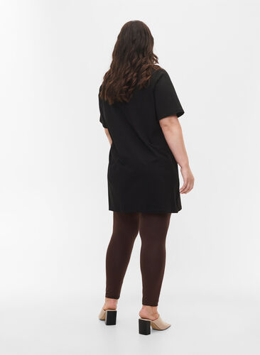 Zizzi Basic-Leggings aus Viskose, Coffee Bean, Model image number 1