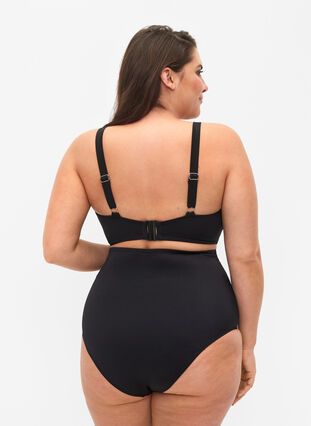 Zizzi Bikini-Hose mit extra hoher Taille, Black, Model image number 1