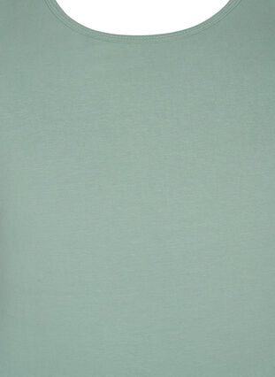 Zizzi Einfarbiges basic Top aus Baumwolle, Chinois Green, Packshot image number 2