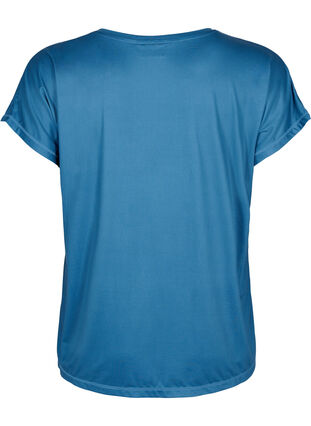 Zizzi Kurzarm Trainingsshirt, Blue Wing Teal, Packshot image number 1