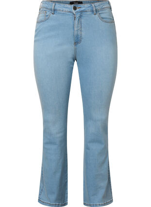 Zizzi Ellen Bootcut-Jeans mit hoher Taille., Ex Lgt Blue, Packshot image number 0