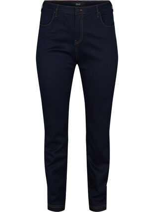 Zizzi Schmale Passform Emily Jeans mit normaler Taille, Unwashed, Packshot image number 0