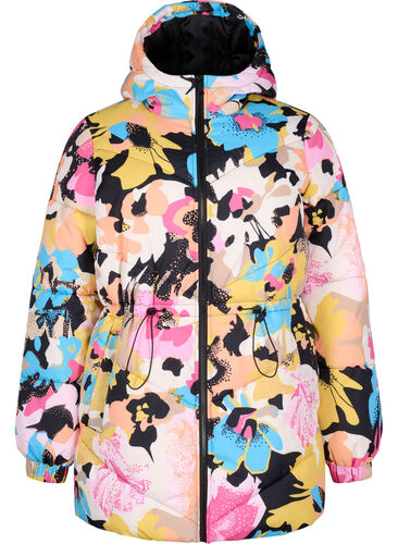 Zizzi Bunte Jacke mit Kapuze, Multi Color, Packshot image number 0