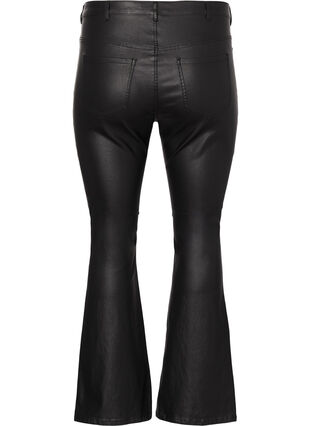 Zizzi Beschichtete Ellen Jeans mit Bootcut, Black, Packshot image number 1