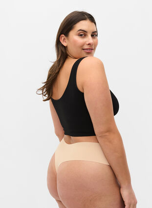 Zizzi 2er-Pack invisible G-String , Toasted Almond, Model image number 1