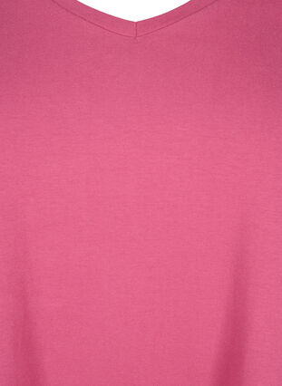 Zizzi Unifarbenes Basic-T-Shirt aus Baumwolle, Malaga, Packshot image number 2