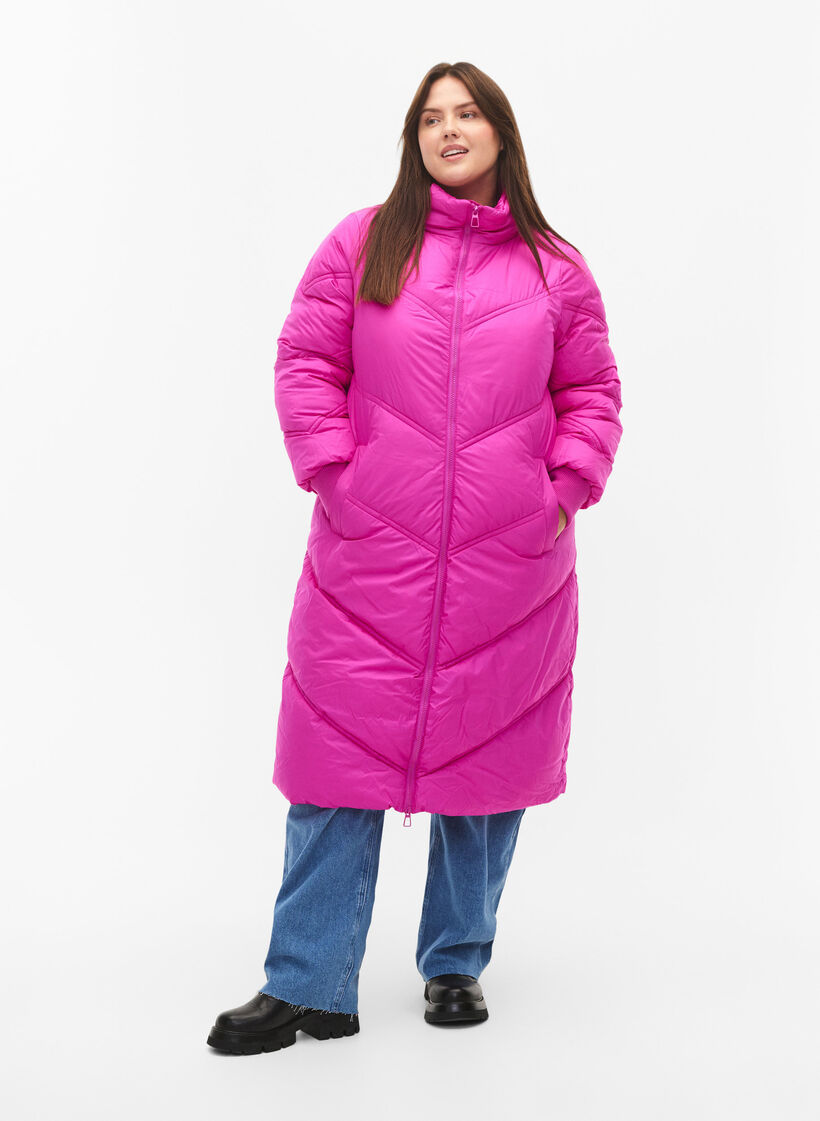Short, colored denim jacket - Pink - Sz. 42-60 - Zizzifashion