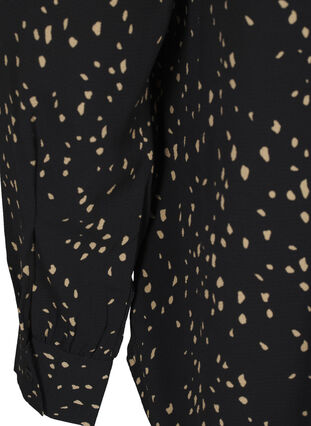 Zizzi Gepunktetes Hemd, Black w. Dot AOP, Packshot image number 3