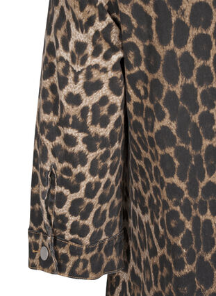 Zizzi Jeanskleid mit Leoparden-Print, Leo AOP, Packshot image number 3