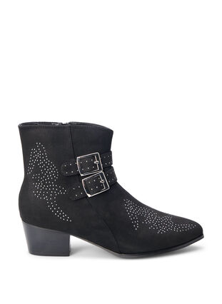 Zizzi Extra-Weite - Stiefelette mit Nieten und Schnallen, Black, Packshot image number 0