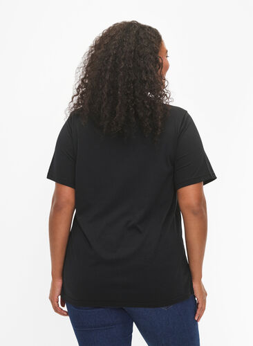 Zizzi FLASH - T-Shirt mit Motiv, Black Lips, Model image number 1
