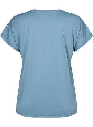 Zizzi Kurzarm Trainingsshirt, Smoke Blue, Packshot image number 1