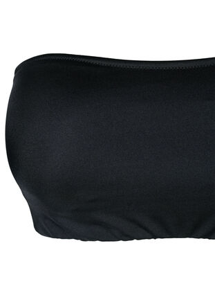 Zizzi Einfarbiges Bandeau-Bikinioberteil, Black, Packshot image number 2