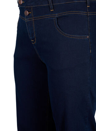 Zizzi Regular Fit Gemma Jeans mit hoher Taille, Blue denim, Packshot image number 2