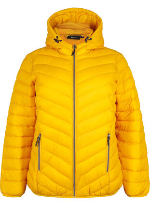 Zizzi Leichte Jacke mit Kapuze, Golden Orange, Packshot image number 0