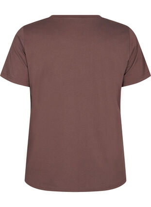 Zizzi T-Shirt aus Baumwolle mit Schleife, C. Martini W. Black, Packshot image number 1