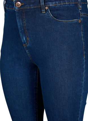 Zizzi Amy Jeans mit hoher Taille und extra schlanker Passform, Dark blue, Packshot image number 2