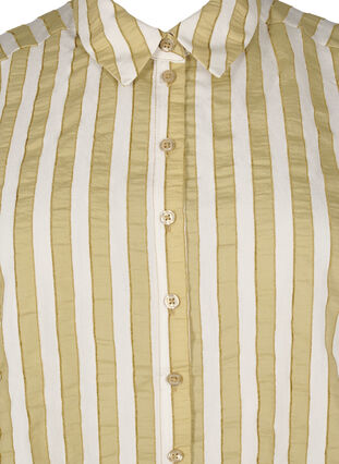 Zizzi Lockeres Shirt mit Streifen, Thyme w. Sand Stripe, Packshot image number 2