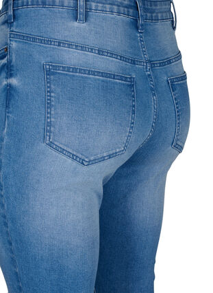 Zizzi Amy-Jeans mit superschmaler Passform und gerippten Details, Blue denim, Packshot image number 4