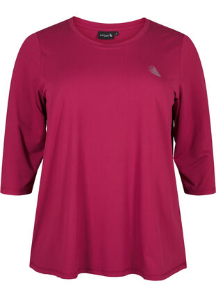 Zizzi  Trainingsbluse mit 3/4 Ärmeln, Anemone, Packshot image number 0