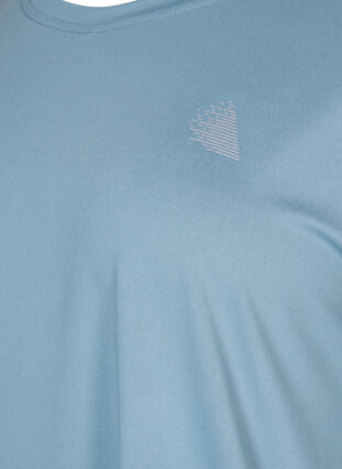 Zizzi Kurzarm Trainingsshirt, Smoke Blue, Packshot image number 2