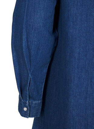 Zizzi Jeanskleid mit Knöpfen, Medium Blue Denim, Packshot image number 3