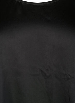 Zizzi  Satinbluse mit halblangen Ärmeln, Black, Packshot image number 2