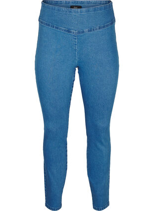 Zizzi Dehnbare Jeggings mit hoher Taille, Light Blue, Packshot image number 0