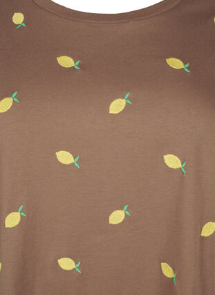 Zizzi T-Shirt aus Bio-Baumwolle mit Herzen, Coca M. Lemon Emb., Packshot image number 2