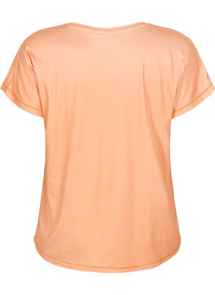 Zizzi Kurzarm Trainingsshirt, Apricot Nectar, Packshot image number 1