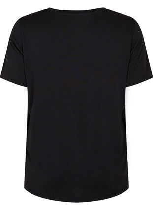 Zizzi T-Shirt aus TENCEL™ Modal mit Rundhalsausschnitt, Black, Packshot image number 1