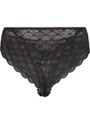 Zizzi Brazilian Slip mit Spitze, Black, Packshot image number 1