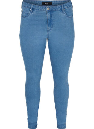 Zizzi Hochtaillierte Super Slim Amy Jeans, Light blue, Packshot image number 0