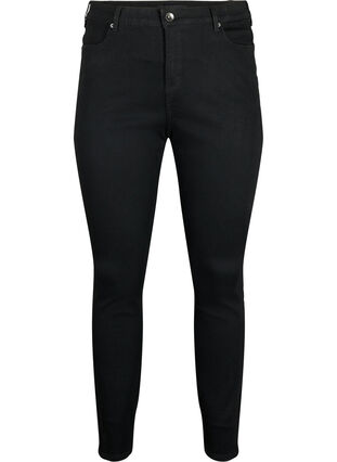 Zizzi Amy Jeans mit hoher Taille und extra schlanker Passform, Black, Packshot image number 0