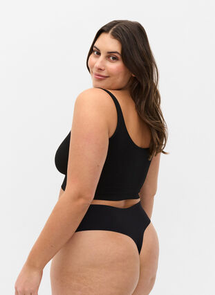 Zizzi 2er-Pack invisible G-String , Black, Model image number 1