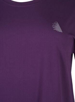 Zizzi Einfarbiges Trainings-T-Shirt, Purple Pennant, Packshot image number 2