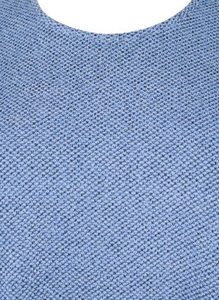 Zizzi Melange Bluse mit rund um den Neck und langen Ärmel, Blue Bonnet, Packshot image number 2